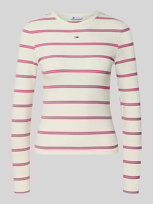 Slim Fit Langarmshirt aus Baumwoll-Mix Shop The Look MANNEQUINE