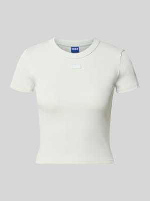 slim fit kort T-shirt van katoenmix model 'BABY TEE_B' Shop The Look MANNEQUINE
