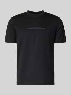 Regular Fit T-Shirt mit Logo-Detail Shop The Look MANNEQUINE