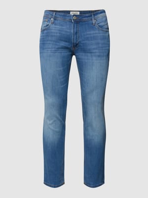 PLUS SIZE Jeans mit Label-Patch Modell 'GLENN' Shop The Look MANNEQUINE