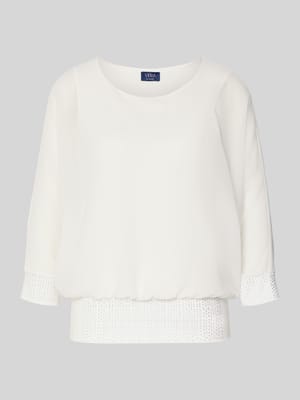 Blusenshirt mit Ziersteinbesatz Shop The Look MANNEQUINE