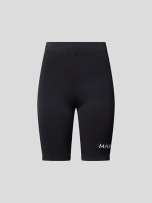 High Waist Shorts mit Label-Stitching Shop The Look MANNEQUINE