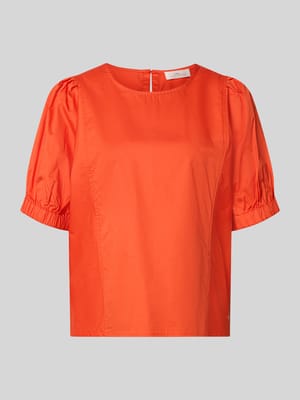 Regular Fit Bluse mit Puffärmeln Modell 'SOLID' Shop The Look MANNEQUINE