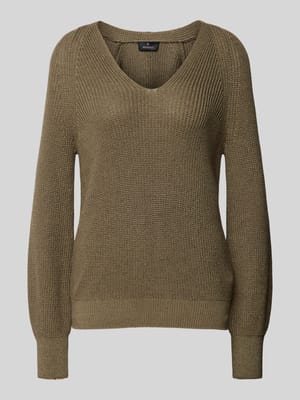 Gebreide pullover met V-hals Shop The Look MANNEQUINE