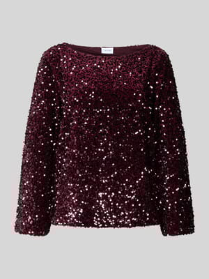 Bluzka z cekinowym obszyciem model ‘FAITH’ Shop The Look MANNEQUINE