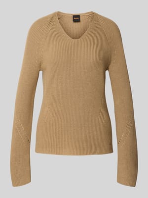 Regular Fit Strickpullover aus reiner Baumwolle Shop The Look MANNEQUINE