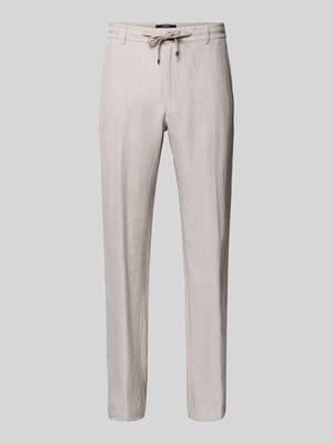 Slim Fit Leinenhose mit Tunnelzug Modell 'Sake' Shop The Look MANNEQUINE