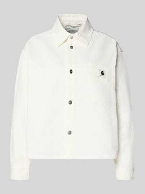 Relaxed Fit Hemdjacke mit Label-Detail Modell 'Georgia' Shop The Look MANNEQUINE