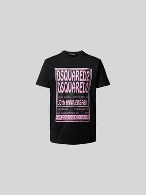 T-Shirt mit Label-Print Shop The Look MANNEQUINE