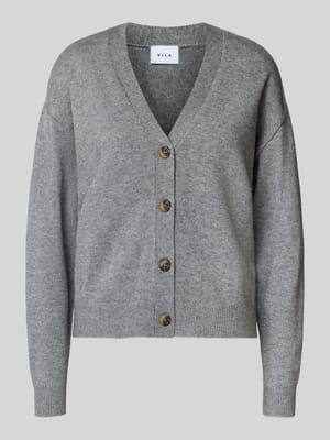 Strickjacke mit V-Ausschnitt Modell 'RIL' Shop The Look MANNEQUINE