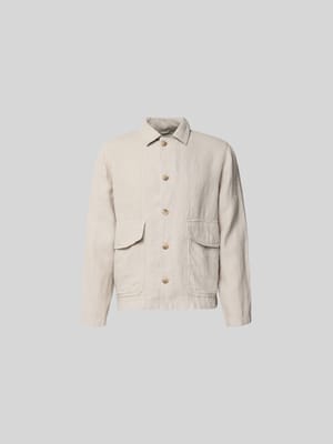 Hemdjacke aus reinem Leinen Shop The Look MANNEQUINE