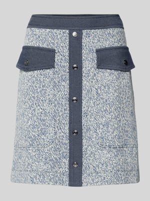 Knielanger Rock aus Viskose-Mix Shop The Look MANNEQUINE