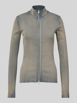 Bluza rozpinana z efektem prążkowania model ‘Anja’ Shop The Look MANNEQUINE