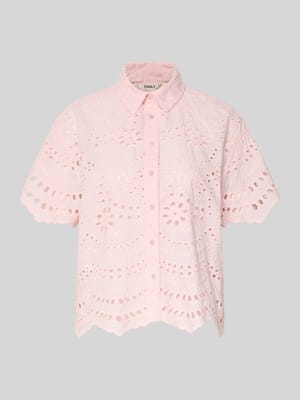 Boxy Fit Kurzarmbluse aus reiner Baumwolle Modell 'NEW LALISA' Shop The Look MANNEQUINE