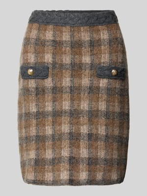 Gebreide rok met knielengte in wolmix, model 'Kanda' Shop The Look MANNEQUINE