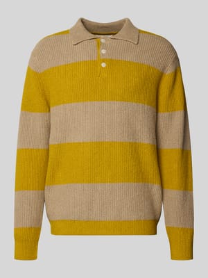 Strickpullover mit Polo-Kragen Modell 'Kimse' Shop The Look MANNEQUINE