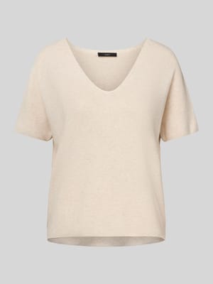 Strickshirt mit V-Ausschnitt Shop The Look MANNEQUINE