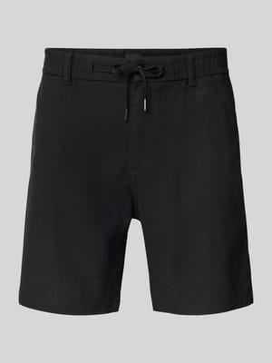 Tapered Fit Leinenshorts mit elastischem Bund Shop The Look MANNEQUINE