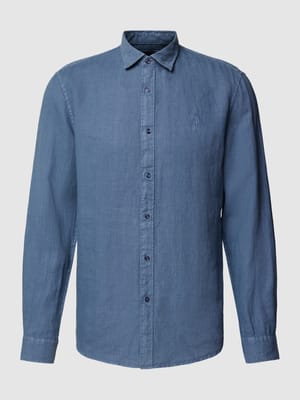 Tailored Fit Freizeithemd mit Label-Stitching Shop The Look MANNEQUINE