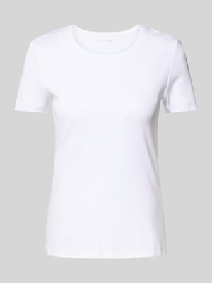 T-shirt met geribde ronde hals Shop The Look MANNEQUINE