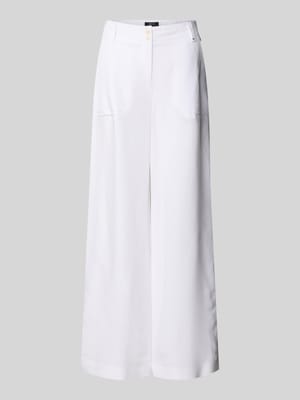 wide fit stoffen broek van viscosemix met linnen-aandeel Shop The Look MANNEQUINE