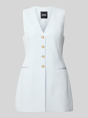 Slim Fit Longblazer ohne Ärmel Modell 'JULINIAL' Shop The Look MANNEQUINE