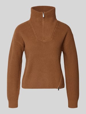 Gebreide pulllover met opstaande kraag en ritssluiting Shop The Look MANNEQUINE