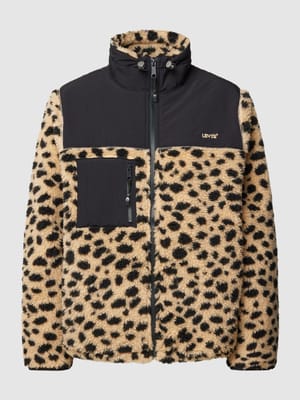 Sherpa jacket met dierenprint, model 'BIG FOOT' Shop The Look MANNEQUINE