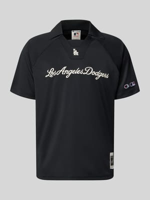 Relaxed Fit Poloshirt mit Logo-Stitching Shop The Look MANNEQUINE