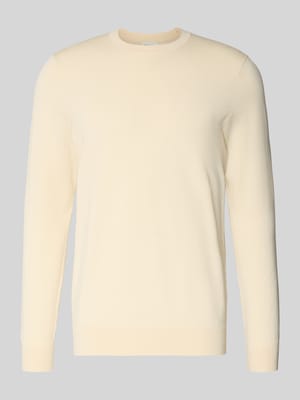 Sweter z dzianiny krój regular fit z dodatkiem jedwabiu Shop The Look MANNEQUINE