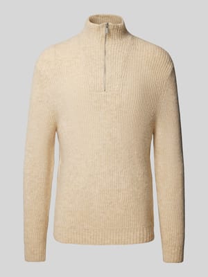 Gebreide pullover met wol en schipperskraag Shop The Look MANNEQUINE