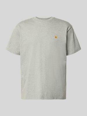 Regular fit T-shirt met logostitching Model 'Chase' Shop The Look MANNEQUINE