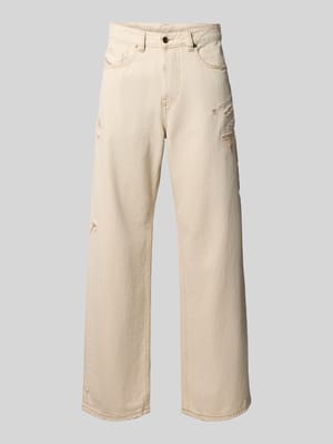 High Waist Baggy Jeans mit Destroyed-Details Shop The Look MANNEQUINE