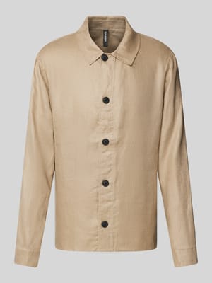 Regular fit linnen overhemd met kentkraag, model 'Peter' Shop The Look MANNEQUINE