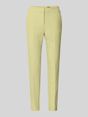 slim fit smalle broek met LOGO-klinknagel model 'HAGONIA-1' Shop The Look MANNEQUINE