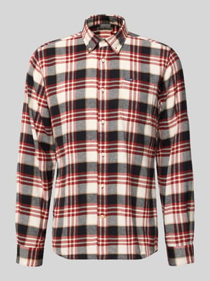 Slim fit vrijetijdsoverhemd van puur katoen Shop The Look MANNEQUINE