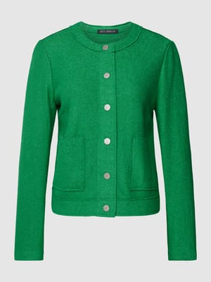 Blazer van een mix van viscose en wol in effen design Shop The Look MANNEQUINE
