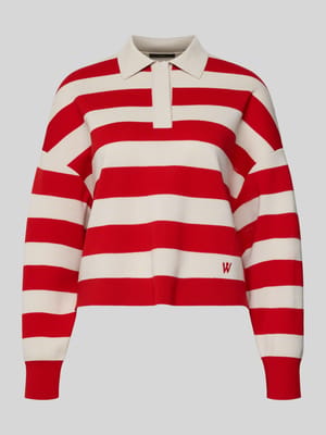 Regular fit shirt met lange mouwen van zuivere scheerwol met polokraag Shop The Look MANNEQUINE