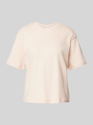 T-shirt met geribde ronde hals Shop The Look MANNEQUINE