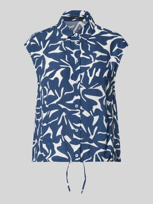 Top bluzkowy z wiskozy z listwą guzikową i tunelem Shop The Look MANNEQUINE