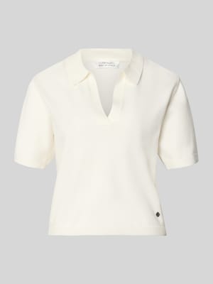 Regular Fit Poloshirt mit V-Ausschnitt Modell 'Wilma' Shop The Look MANNEQUINE