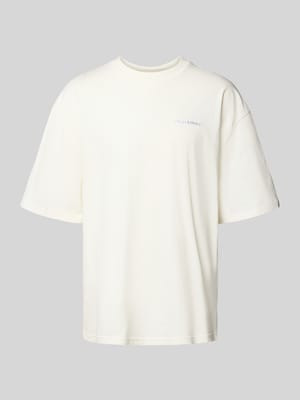 Oversized T-Shirt mit Label-Stitching Shop The Look MANNEQUINE
