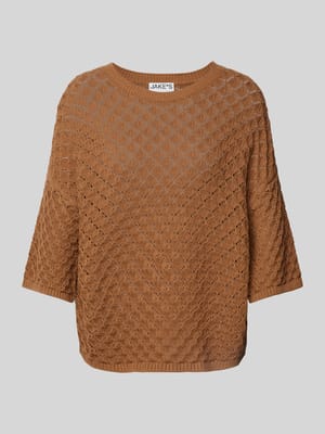 Sweter z dzianiny z rękawem o dł. 3/4 Shop The Look MANNEQUINE