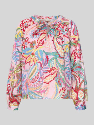 Blusenshirt mit Rundhalsausschnitt Shop The Look MANNEQUINE
