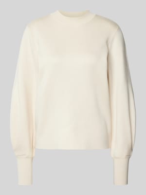 Gebreide pullover met ballonmouwen en ronde hals Shop The Look MANNEQUINE