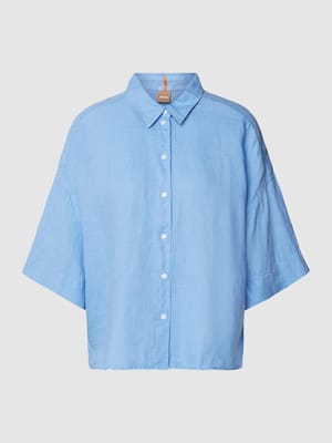 Leinenbluse mit 3/4-Arm Modell 'Balinas' Shop The Look MANNEQUINE