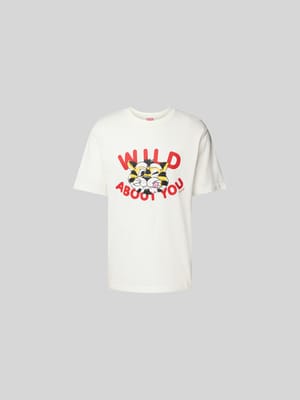Regular Fit T-Shirt aus reiner Baumwolle Shop The Look MANNEQUINE