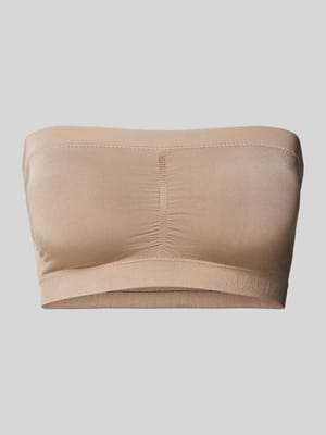 Bandeau-Top in unifarbenem Design Shop The Look MANNEQUINE
