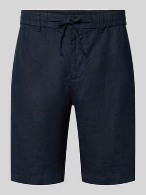 Korte broek van linnen met achterzakken Shop The Look MANNEQUINE