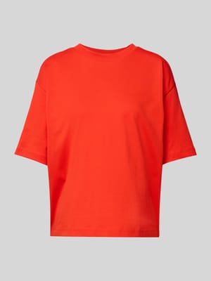 Oversized T-shirt met geribde ronde hals Shop The Look MANNEQUINE